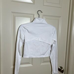 White Long Sleeve Crop Top